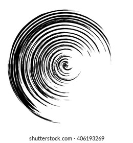 Grunge circle frame, vector illustration