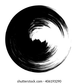Grunge circle frame, vector illustration