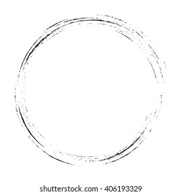 Grunge circle frame, vector illustration