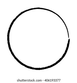 Grunge circle frame, vector illustration