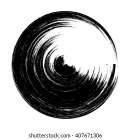 Grunge circle frame, vector illustration