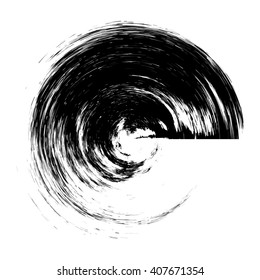 Grunge circle frame, vector illustration