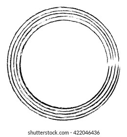 Grunge circle frame, vector illustration