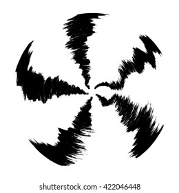 Grunge circle frame, vector illustration