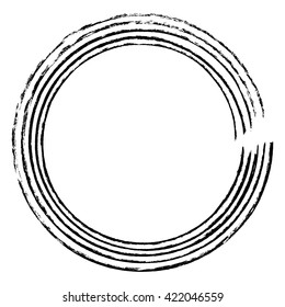 Grunge circle frame, vector illustration