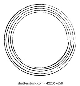 Grunge circle frame, vector illustration