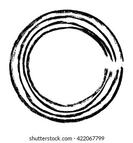 Grunge circle frame, vector illustration