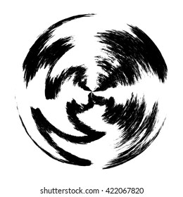 Grunge circle frame, vector illustration