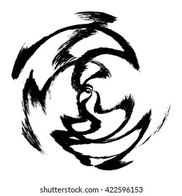 Grunge circle frame, vector illustration