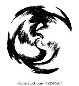 Grunge circle frame, vector illustration