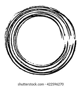 Grunge circle frame, vector illustration