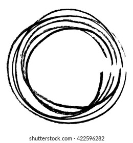 Grunge circle frame, vector illustration