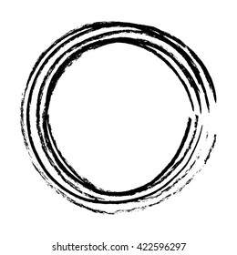 Grunge circle frame, vector illustration