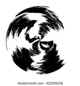 Grunge circle frame, vector illustration