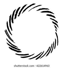 Grunge circle frame, vector illustration