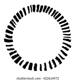 Grunge circle frame, vector illustration