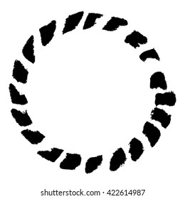 Grunge circle frame, vector illustration