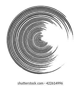 Grunge circle frame, vector illustration