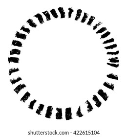 Grunge circle frame, vector illustration