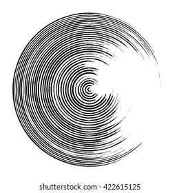 Grunge circle frame, vector illustration