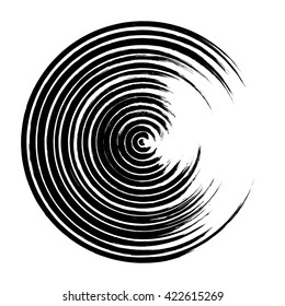 Grunge circle frame, vector illustration