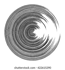 Grunge circle frame, vector illustration