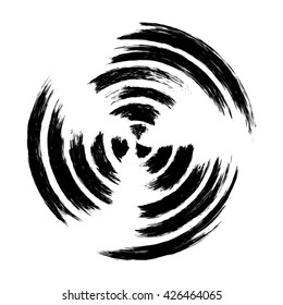 Grunge circle frame, vector illustration