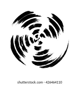 Grunge circle frame, vector illustration