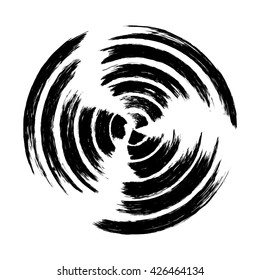 Grunge circle frame, vector illustration
