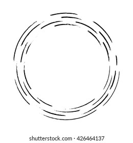 Grunge circle frame, vector illustration