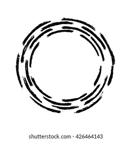 Grunge circle frame, vector illustration
