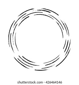 Grunge circle frame, vector illustration