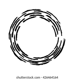 Grunge circle frame, vector illustration