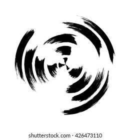 Grunge circle frame, vector illustration