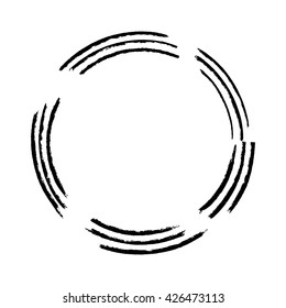 Grunge circle frame, vector illustration
