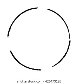 Grunge circle frame, vector illustration