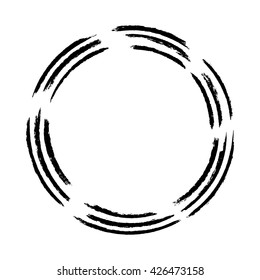 Grunge circle frame, vector illustration