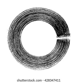Grunge circle frame, vector illustration