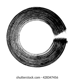 Grunge circle frame, vector illustration