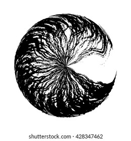 Grunge circle frame, vector illustration