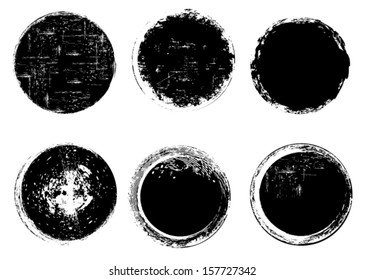 Grunge circle frames . Vector eps10. 