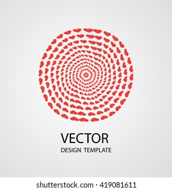 Grunge Circle Icon. Distressed Texture. vector.