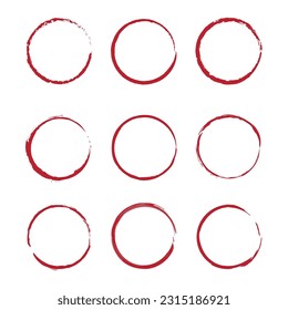 Diseño de vectores de conjunto de iconos de círculo ondulado.