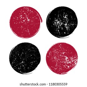 Grunge Circle Logo Template Vector 