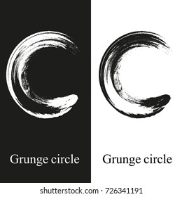 Grunge circle logo for web design