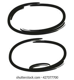 grunge circle marker for marking text