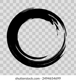 Círculo de grunge sobre un fondo transparente. Creación de fondos, Elementos de diseño, logos y Elementos decorativos. Círculo de grunge sobre un tablero de ajedrez de cuadrados grises y blancos.