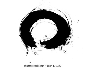 Grunge Circle Round Frame Background