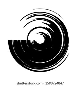Grunge circle. Grunge round shape. Grunge banner. Vector illusration