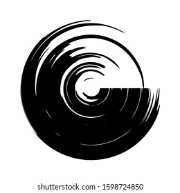 Grunge circle. Grunge round shape. Grunge banner. Vector illusration